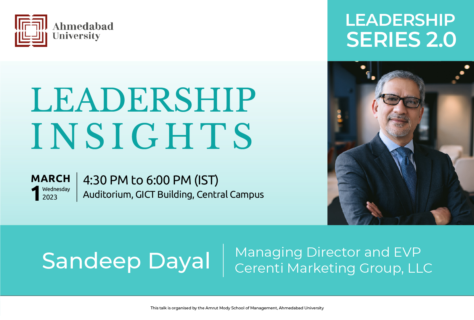 Leadership Series: A talk by Sandeep Dayal