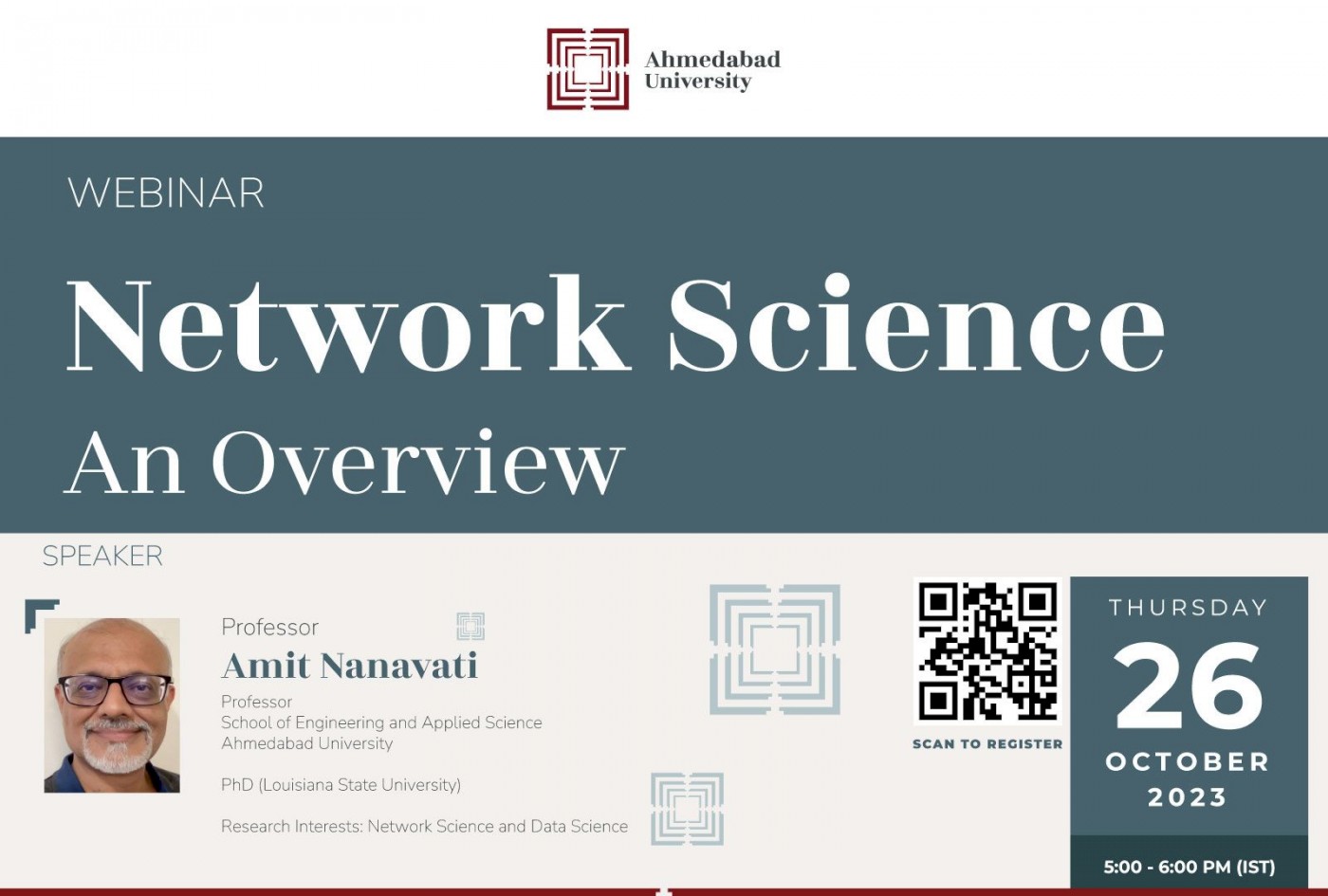 M.Tech Webinar; Network Science An Overview