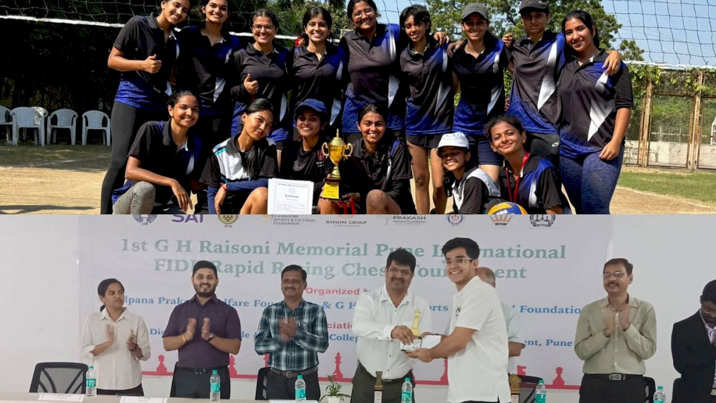 Ahmedabad University Wins District Level Volleyball and National Level Chess Titles