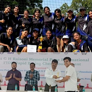 Ahmedabad University Wins District Level Volleyball and National Level Chess Titles
