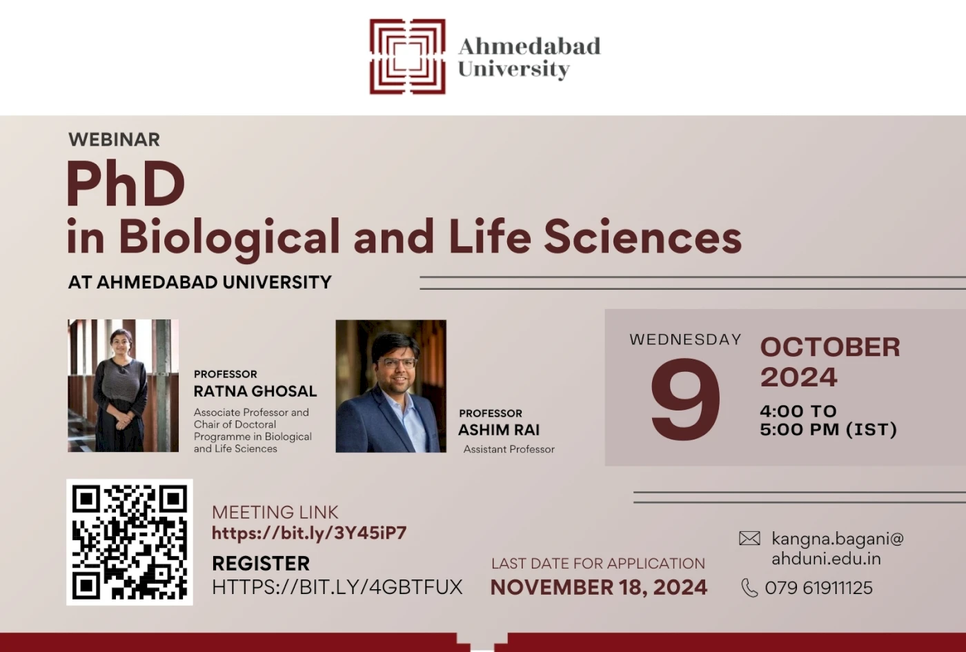 Webinar: PhD in Biological and Life Sciences