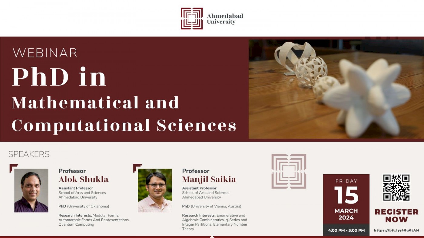 Webinar: PhD in Mathematical and Computational Sciences