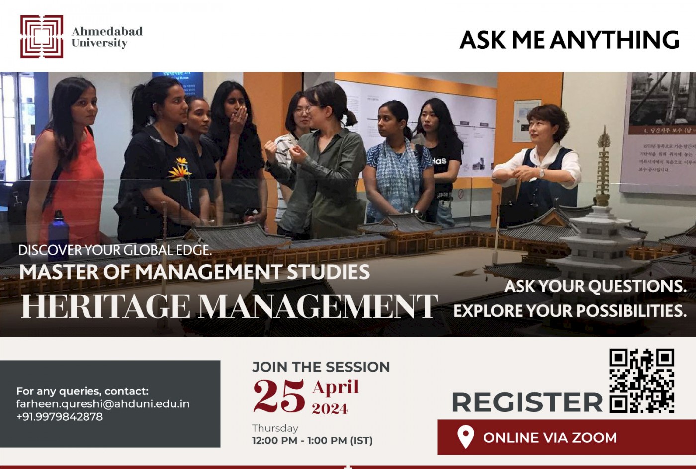 Ask me Anything: Master of Management Studies in Heritage Management