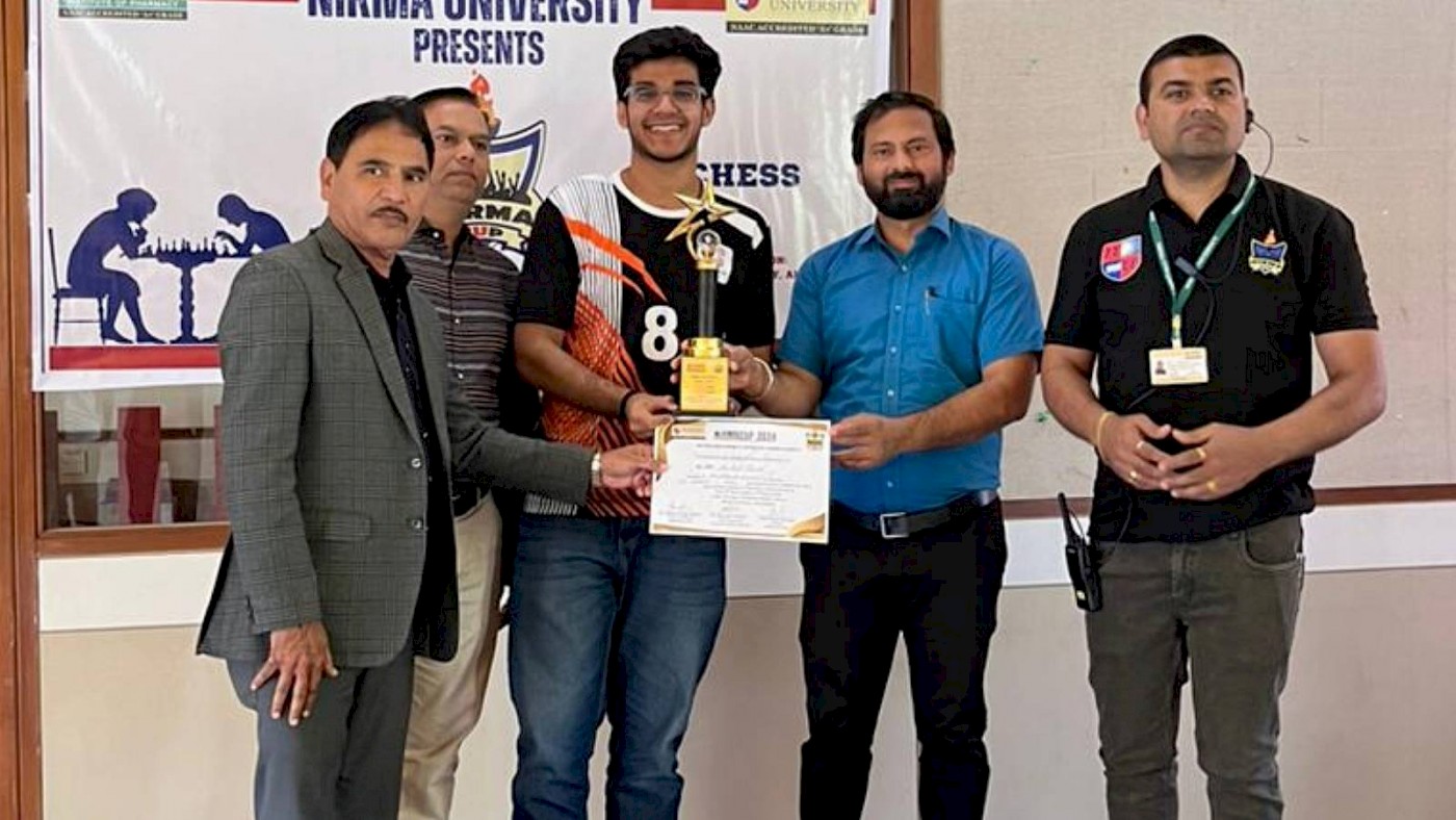 Vrandesh Parekh in Men's Chess at Nirma Cup 2024