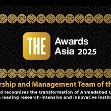 Ahmedabad University Wins Top Honour at Times Higher Education Awards Asia 2025
