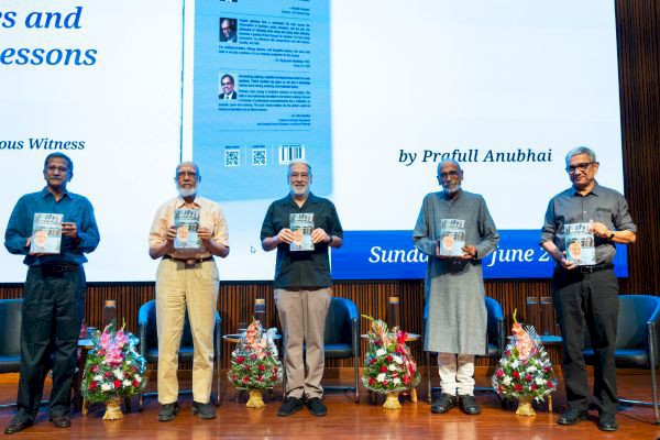 Prafull Anubhai Releases His Book at Ahmedabad University