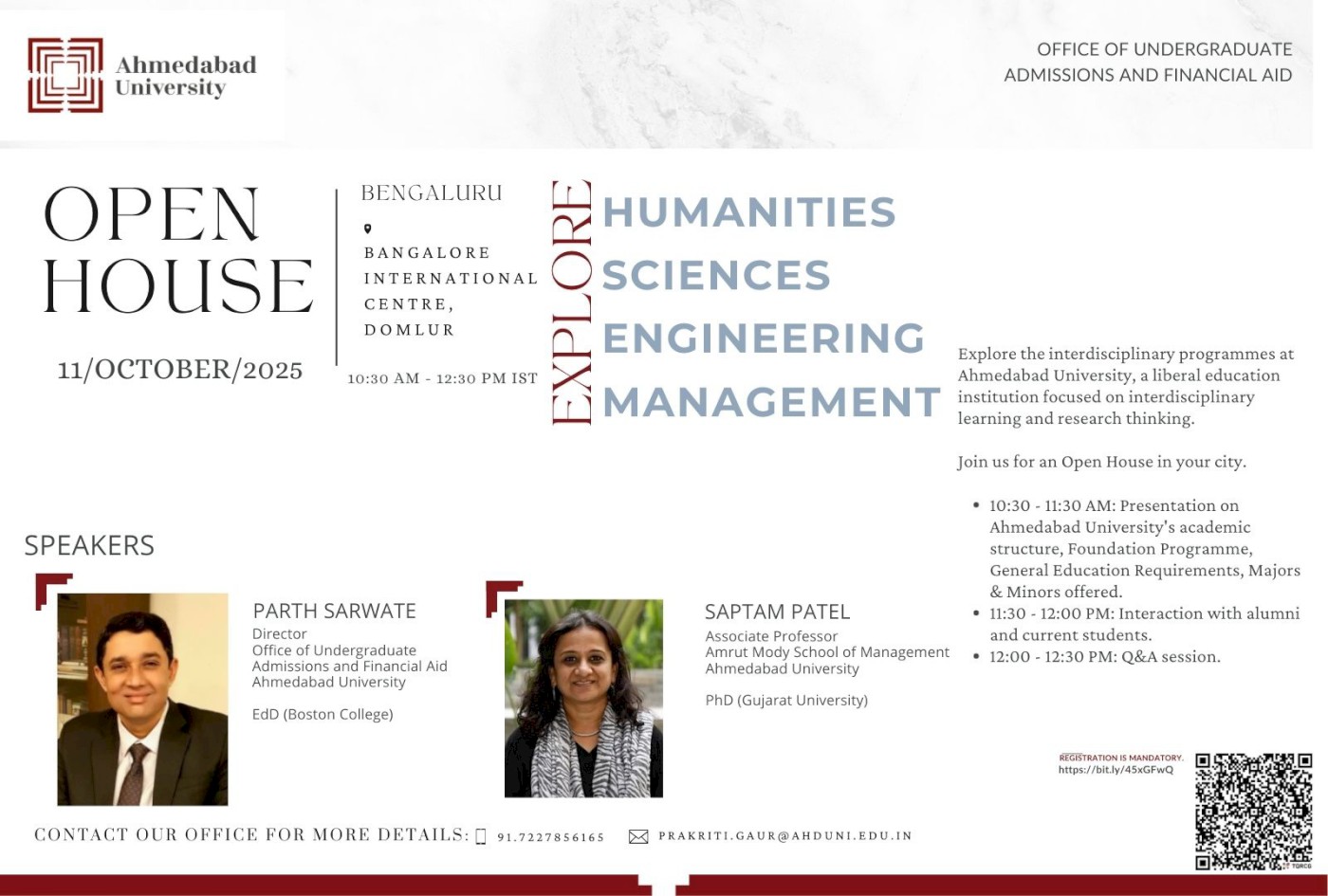 Undergraduate Admissions Open House: Bengaluru