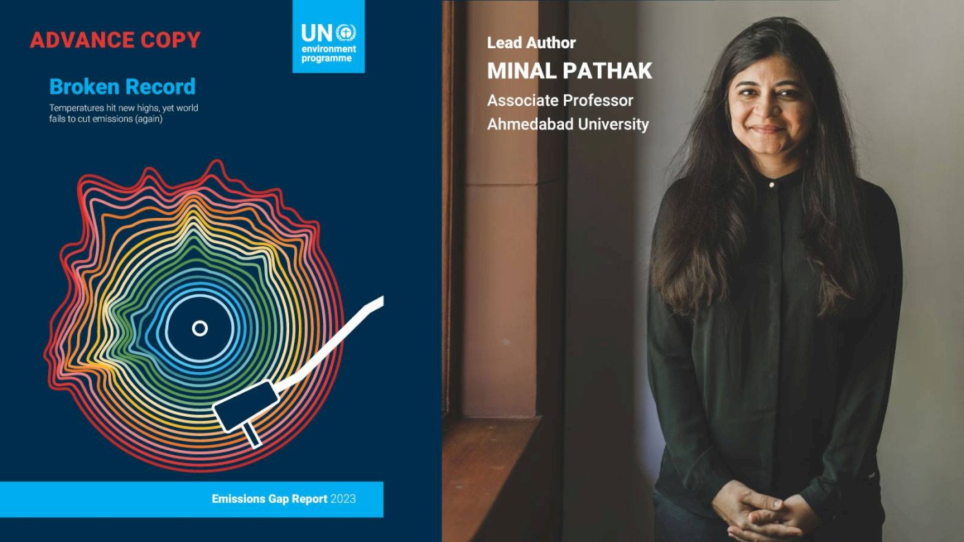 Ahmedabad Professor Contributes to UNEP’s The Emissions Gap Report 2023