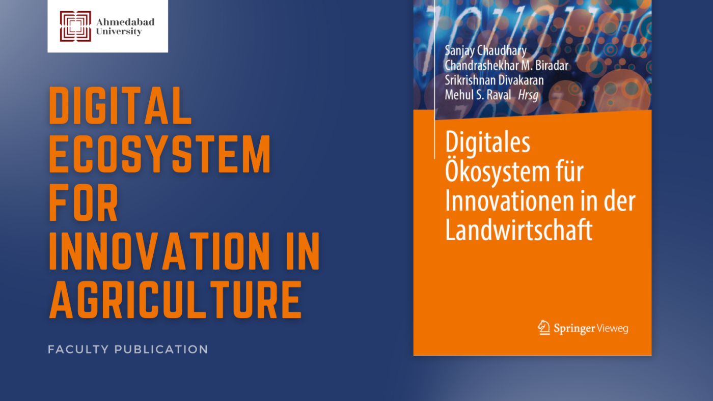 Ahmedabad University Professors' Edited Book on Digital Agriculture Gets German Translation