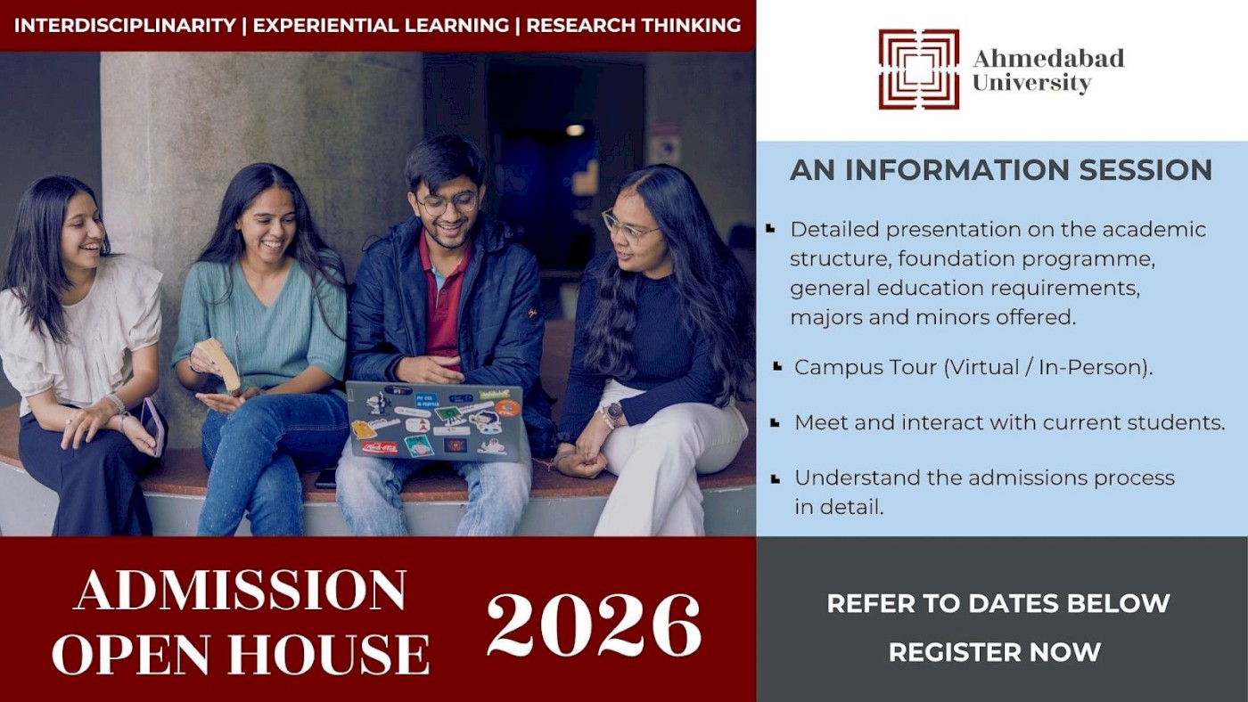Ahmedabad University Undergraduate Admissions Open House