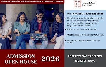 Ahmedabad University Undergraduate Admissions Open House