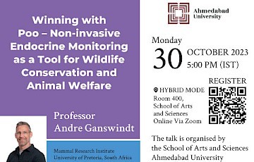 Winning with Poo Professor Andre Ganswindt Speaker at Ahmedabad University