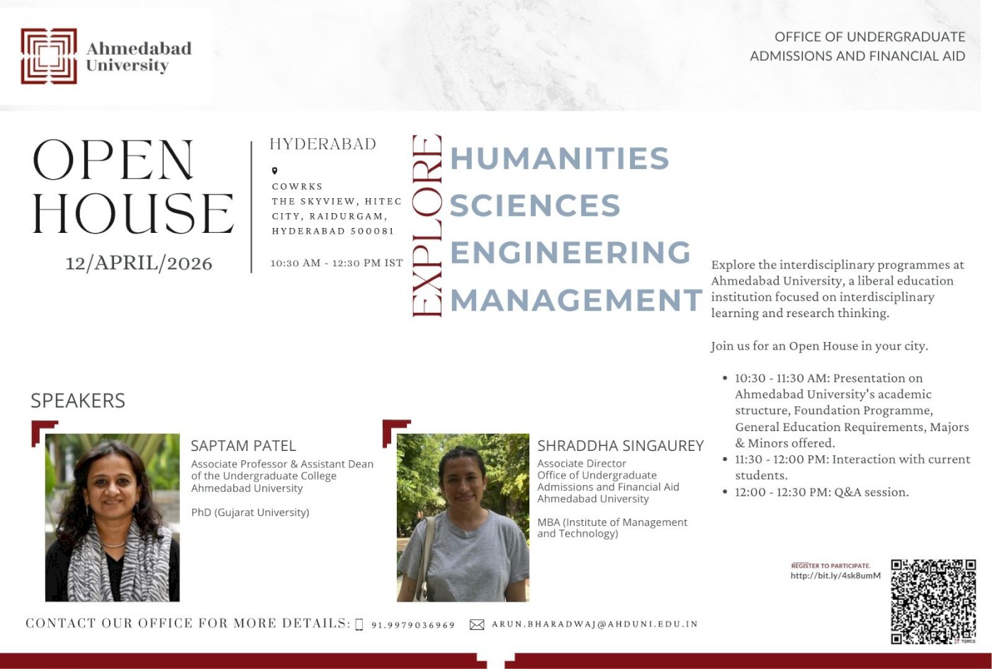 Undergraduate Admissions Open House: Hyderabad