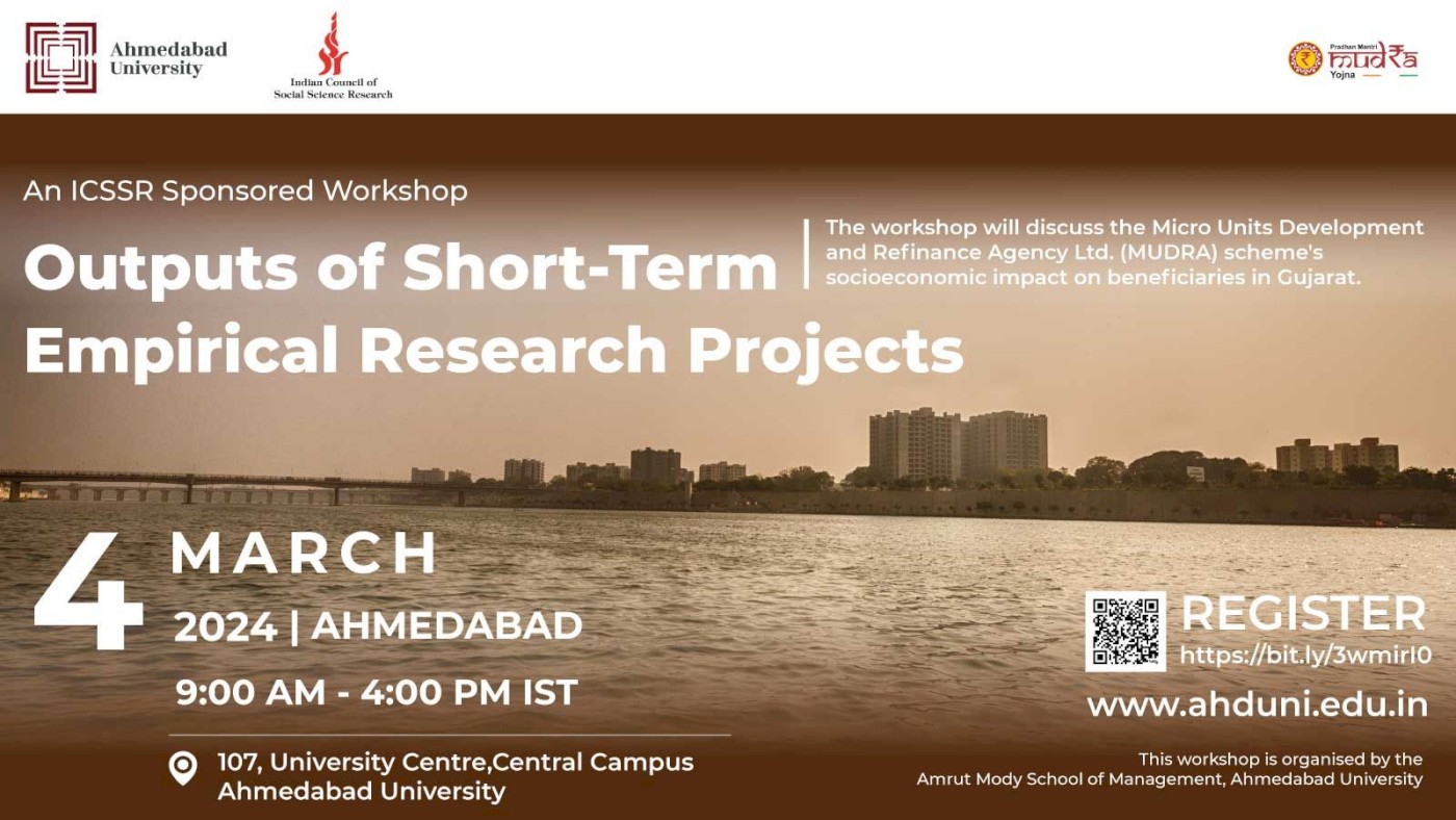 Outputs of Short-Term Empirical Research Projects: Evaluating the Socio-Economic Impact of the MUDRA Yojana Beneficiaries in Gujarat