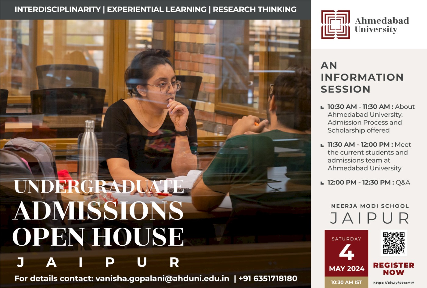 Undergraduate Admissions 2024 Open House: Jaipur