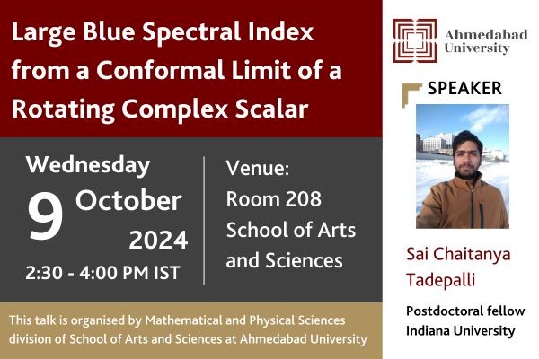 Large Blue Spectral Index from a Conformal Limit of a Rotating Complex Scalar