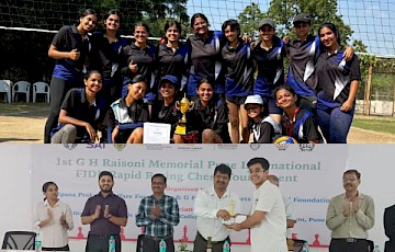 Ahmedabad University Wins District Level Volleyball and National Level Chess Titles