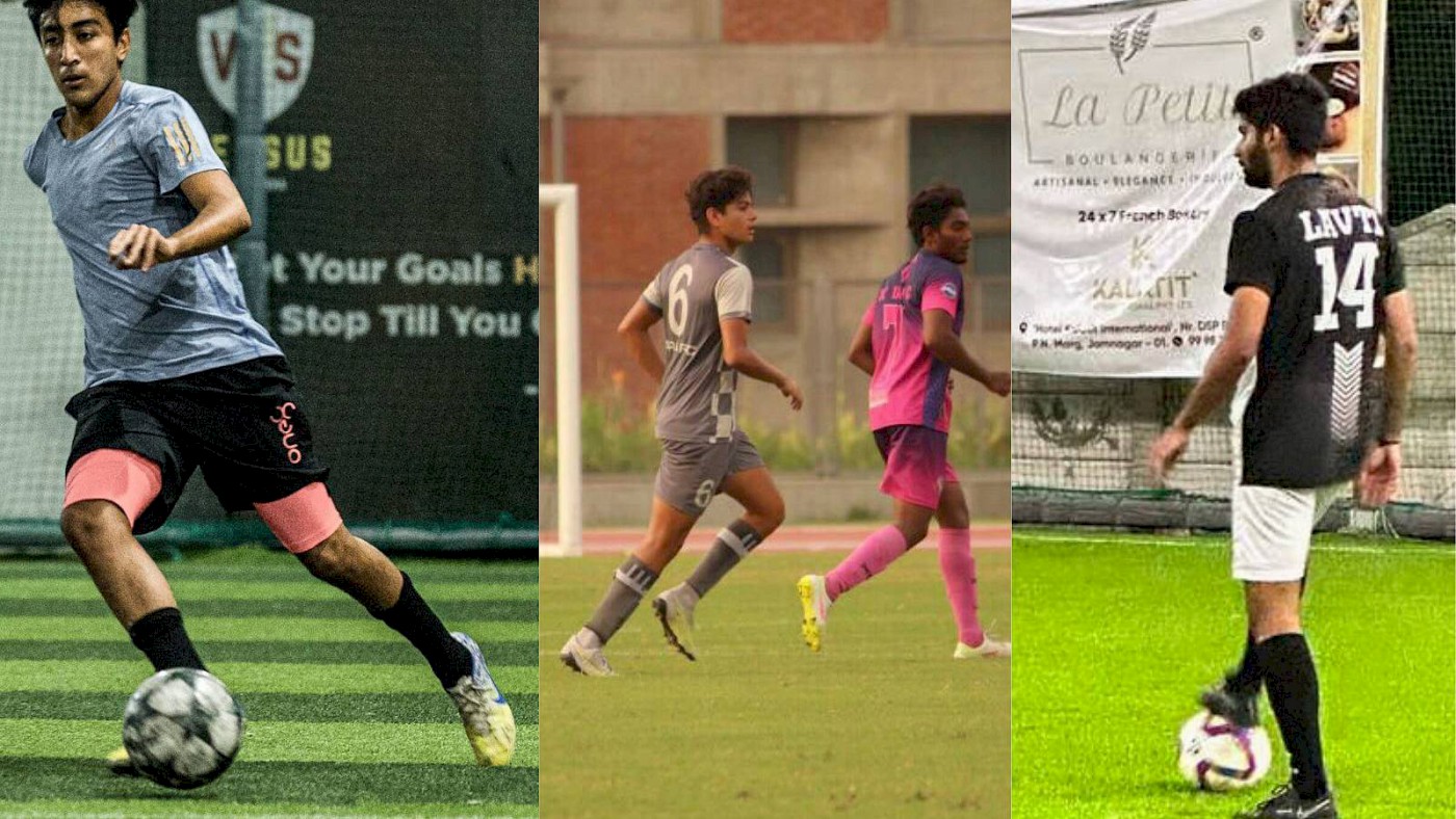 Ahmedabad University Football Players represented District at Inter District Football Tournament