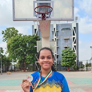 Misha Bajaj, BTech Class of 2027, Part of Winning Team in Basketball at Khel Mahakumbh 2.0