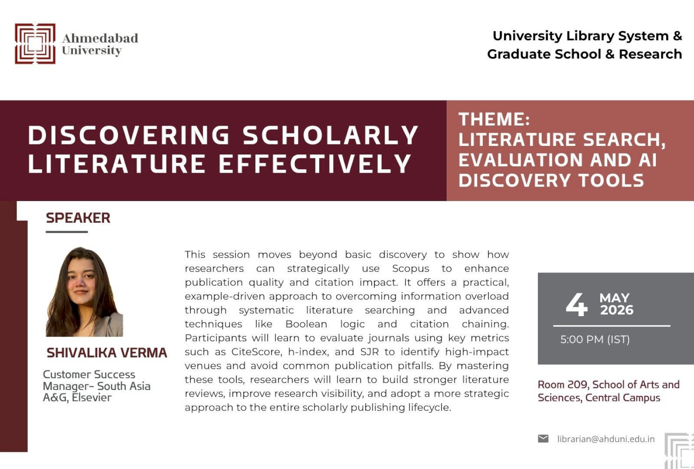 Discovering Scholarly Literature Effectively