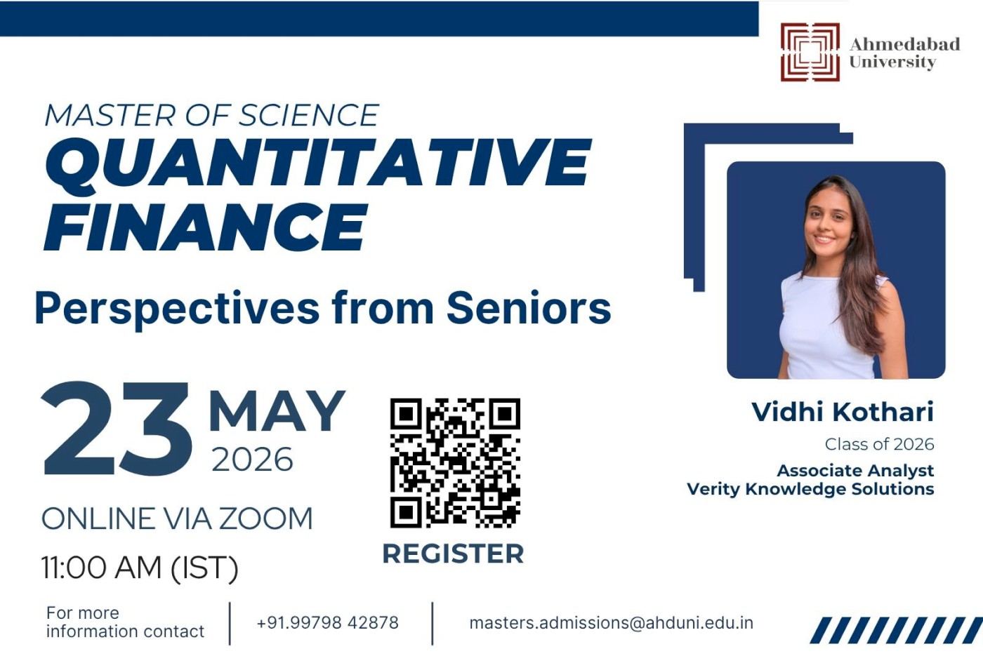 MS in Quantitative Finance: Perspectives from Seniors