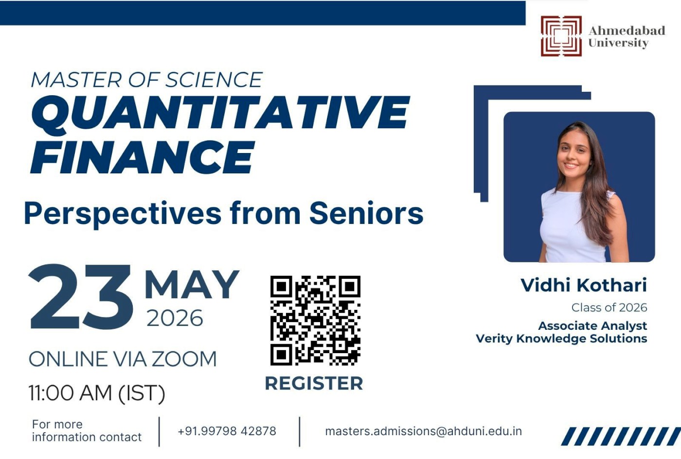 MS in Quantitative Finance: Perspectives from Seniors