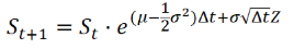 Geometric Brownian Motion Formula
